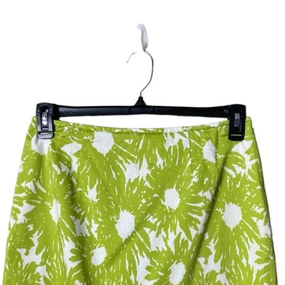 Talbots Mini Skirt Size 8P Coastal Beach Resort Summer Retro Mod Artsy Tropical